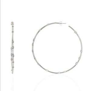 Melinda Maria Big A** Hoops 4” Silver